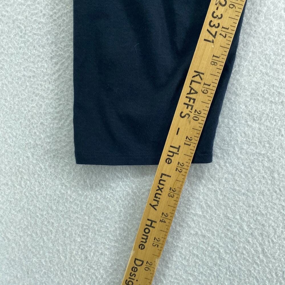 EILEEN FISHER Leggings L Organic Cotton Stretch Jersey Cropped Pull On Black USA - Picture 10 of 11